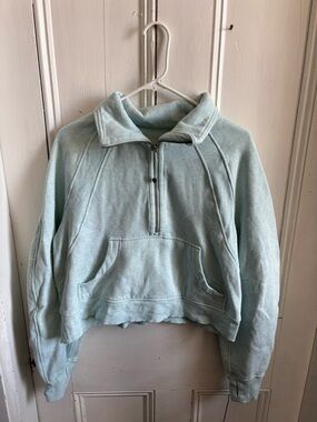 lululemon athletica Light Aqua Half-Zip Pullover